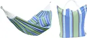 Outdoor Hammock Exotic Indoor and Adult Chair Swing National Style Denim Blue-Pure Cotton with Pillow (Belt)