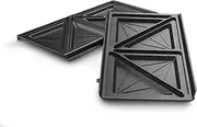 De'Longhi MultiGrill Easy Accessory Set of 2 Sandwich Plates DLSK154, For Jaffles, Sandwiches and Toasties, Compatible With MultiGrill Easy Model SW12B.S, Black