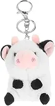Plush Cow Keychain Bag Hanging Pendant Adorable Stuffed Animal Doll Decor Cute Key Ring for Bags Year Birthdays Valentine Day