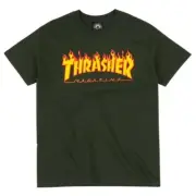 Thrasher Flame Forest Green T-Shirt