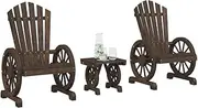 VRAXO 3 Piece Garden Lounge Set Solid Wood Fir -27.1KG,3207122