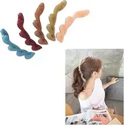 Banana Clips Hair Clincher Combs for Women Thick Fine Hair Fishtail Clips Bannana Hair Clip Ponytail Holders for Women Girls Hair Fish Clips Banana Hair Barrettes 5Pcs