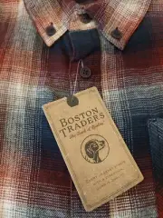 Boston Traders Men's XXL Shirt Flannel Plaid Fired Brick Hunting Hiking Gorp NEW