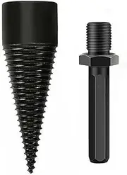 Leona Co Firewood Log Splitter High Speed Twist Detachable Wood Drill Bit Heavy Duty Electric Drills Screw Cone Driver Hex/Square (42MM HEX)
