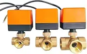 Brass Motorized Ball Valve Electric Brass Air Conditioning Floor Heating Solenoid Valve Three-Way AC220V 1Pcs (Size : 3/4inch, Color : 220VAC) (Color : 220vac, Size : 1/2inch) (Color : 220vac, Size