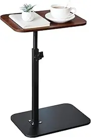 ONEIN C Shaped Side Table for Sofa Couch Bed, Adjustable Small End Table for Living Room Bedroom Bathtub, Tiltable & Stable, 360 Degree Rotating