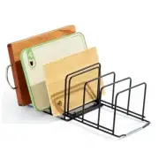 Cutting Board Organizer, Adjustable Pot and Pan Organizer Rack, Kitchen