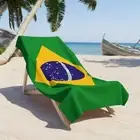 BRAZIL Flag Beach Towel | Quality & Long Lasting - 2 Sizes | Brazilian Pride | G