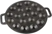 Brfveob Takoyaki Plate, Direct Fire, Takoyaki Pot, Two-Handed, Frying Pan, Yakiniku Maru, Flat Plate, Octopus Grill Pan, Baking Mold, Non-Stick for Home Use (19 Holes)
