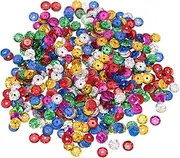 uxcell Loose Sequins 2200 Pcs 8MM Laser Cup Embroidery Sequins Spangles for Jewelry Making Crafts Sewing, Mixed Color