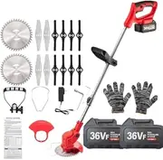 3000W 36V Cordless Grass Lawn Trimmer Edge Brush Cutter Blade Whipper Snipper