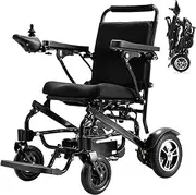 25+ Miles Long Travel Range, Electric Wheelchair for Adults Lightweight Foldable, All Terrain Motorized Wheelchair, Portable Power Wheelchair for Seniors, Airline Approved
