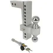 Aluminum Trailer Hitch 10" Receiver Dual Ball Mount Drop/Rise Lock 2" Adjustable