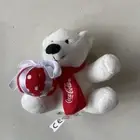 Coca Cola Christmas White Polar Bear Plush Teddy Brand New With Ball