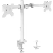 Dual Monitor Desk Mount Heavy Duty Fully Adjustable Steel Stand Holds 2 Compu...