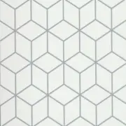 Emser Tile F39GEOM1010V2 Geometry - 10" x 10" Square Floor and - Gray Cube