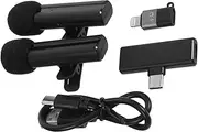 CHICAMPERA Clip Wireless Microphone for Content Creators for Outdoor Interviews Live Streaming Sound Quality with Noise Cancellation Lightweight Portable Design