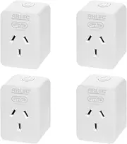 4X Arlec Grid Connect Smart Adapter Sockets, Wi-Fi Control, Energy Monitoring, Timer, 240V 10A, Works with Google Assistant & Alexa, White, Bulk Pack for Smart Home Automation
