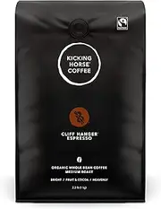 Kicking Horse Coffee Cliff Hanger Espresso, Medium Roast, Whole Bean, 1 Kg (Pack of 6) - Certified Organic, Fairtrade, Kosher