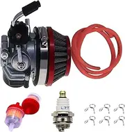 Mingzhe Racing Carburetor 2 Stroke 49cc 50cc 66cc 80cc 100cc with Air Filter for 2 Stroke Engine Gas Motor Motorized Moto Bike Bicycle Scooter Moped Dirt Bike