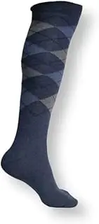 [reshmena] Mens Cotton Rich Golfing Socks Men Horse Riding Sports Socks Breathable Argyle Design Mens Knee High Socks Size 6-11