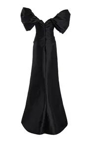 [Monique Lhuillier] Draped Sleeve Gown