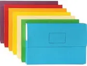 Marbig Slimpick Foolscap Document Wallet Brights Orange Pack10