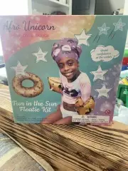 Afro Unicorn Fun In The Sun Learn To Swim Floatie Kit with Swimming Cap