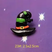 10Pcs Flat Back Resin Cabochon Halloween DIY Flatback Embellishment Witch Hat