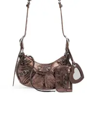 Balenciaga Le Cagole XS Shoulder Bag in Metallized Bronze