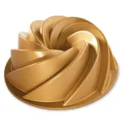 NEW NORDIC WARE CAST ALUMINIUM GOLD HERITAGE BUNDT PAN 23cm Cake Tin