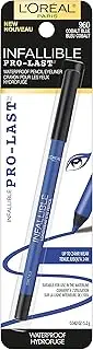 L'Oreal Paris Makeup Infallible Pro-Last Pencil Eyeliner, Waterproof & Smudge-Resistant, Glides on Easily to Create any Look, Cobalt Blue, 0.042 oz.