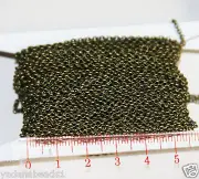 5ft of Brass Coated Iron Chain Rollo Chain 2mm available in 6 colors