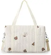 Guozyly Stroller Storage Bag, Diaper Bag Tote Bag, Pram Handbag, Zipper Embroidery, Universal Stroller Organiser, Handbag