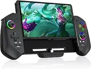 Switch Controller for Nintendo Switch/OLED, One-Piece Handheld Switch Joypad Replacement, Full-Size Grip Switch Remote Controller with RGB/Turbo/4 Game Card Slot/Dual Motor PlayStation›Consoles (Black)