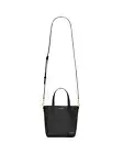 SAINT LAURENT Toy Mini $1450 Black Box Leather Shopping Tote Bag New