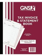 Tax Invoice & Statement Book Triplicate Carbonless 255x200mm 50LF 9571