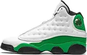 [Jordan] Air 13 Retro (gs) Big Kids Casual Basketball Shoe Db6536-113, White/White-lucky Green-black, 4 UK