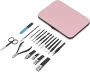 Nail Clipper Set, 18Pcs Nail Clippers Stainless Steel Manicure Set, Manicure Set, Professional Portable Manicure Kit, with Storage Box for Travel Home