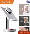 LED Makeup Vanity Mirror with 3 Light Setting and 15x Magnifying Mirror - Cho...