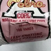 Vintage Poly-Olefin Fiber Macrame Weaving 6mm Cord 100 Yards