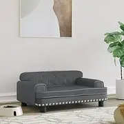 Pet Sofa, Dog Sofa Dog Bed Dog Couch Dog Bed Dark Grey 70x45x30 cm Velvet