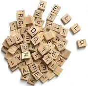 500 Wood Letter Tiles,Scrabble Letters for Crafts - DIY Wood Gift Decoration - Making Alphabet Coasters and Scrabble Crossword Game