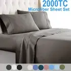 2000TC Ultra SOFT - 4 Pcs FLAT & FITTED Sheet Set Queen/King/Super Size Bed New