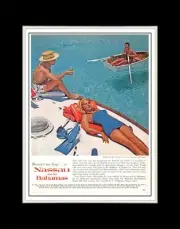 1961 Beauty's Sea Deep. in Nassau and the Bahamas - Matted for 11x14 Frame