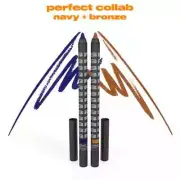 BEAUTY FOR CERTAIN PERFECT COLLAB EYELINER DUO - NAVY & BRONZE (NIB)