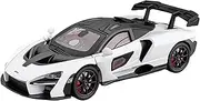 Die Casting 1:24 for McLaren Senna Jesko Convertible 720S Simulation Sound and Light Pull-Back Alloy Car Model Miniature Vehicle Model Presents Ornaments(Senna White)