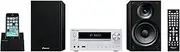 Pioneer X-HM32V(S) HiFi Micro System (DVD/CD Player, Speakers, Bluetooth, Radio, USB 2.0, MP3, 2 x 30 Watt, App for Apple iOS and Android), Compact System with Aluminium Front, Silver