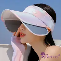 在飛比找Yahoo奇摩購物中心優惠-Decoy 彩虹少女 漸層伸縮帽沿防曬遮陽帽