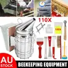 110x Beekeeping Equipment Tool Bee Hive Smoker Queen Catcher Beehive Supplies AU